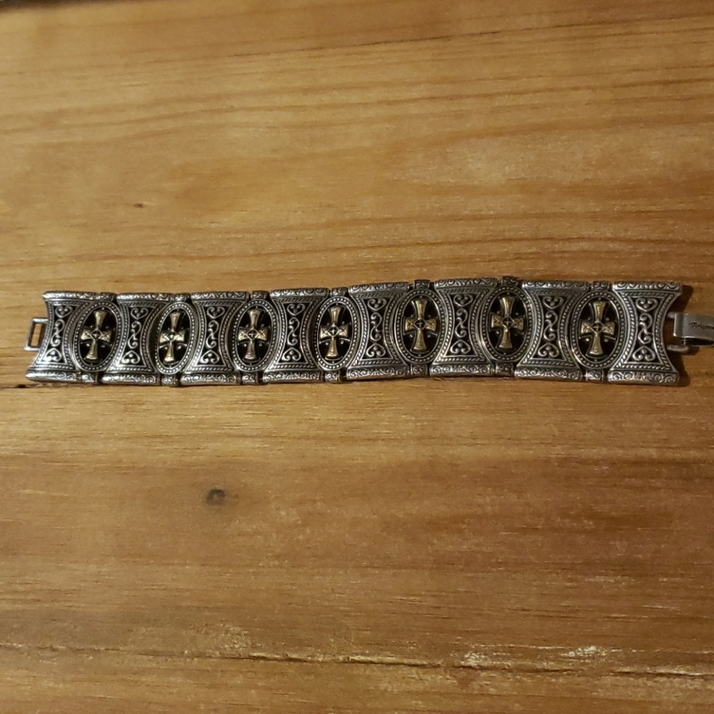 Brighton Forever Two Tone Cross Bracelet